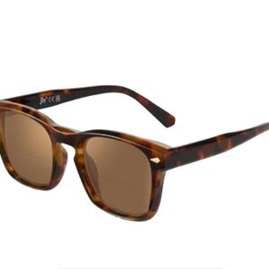 Bifocal Reading+2.50 And Sunglasses Women's Men's Sun Protection UV400 Brown